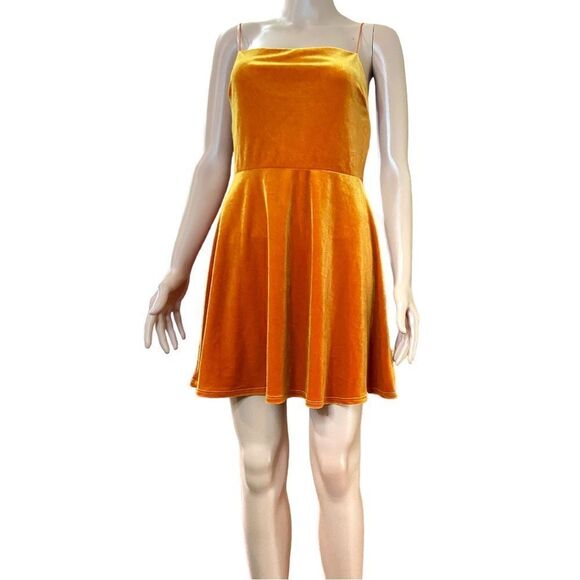 Urban Outfitters Velour Mini Dress M - Picture 1 of 12